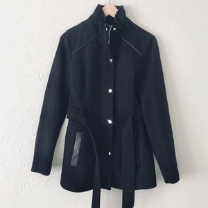 International Concepts Women’s Black Wool Blend Peacoat
